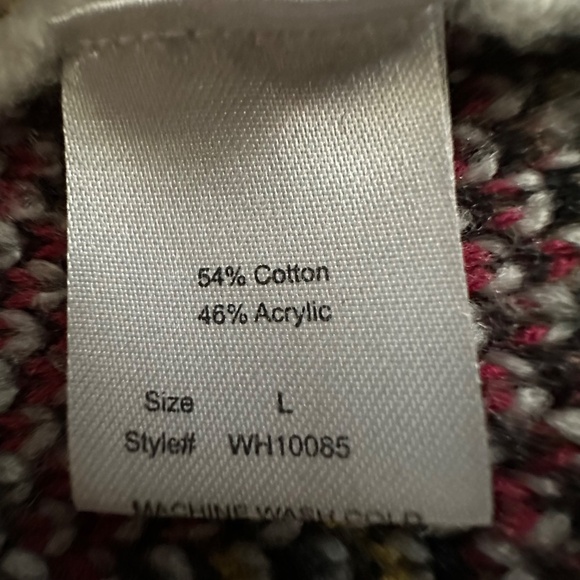 Woven Heart Women's L Tan & Brown Sleeved Boho Open Front Knit Cardigan Sweater - Picture 14 of 15